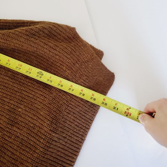 Storm & Marie Sweater Oversized Scandinavian Alpaca Wool Turtleneck Brown S - Picture 11 of 12